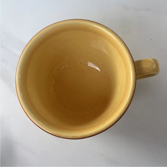 Vintage Taylor Smith Taylor REVEILLE ROOSTER  Coffee Cup Mug Yellow - Picture 2 of 3